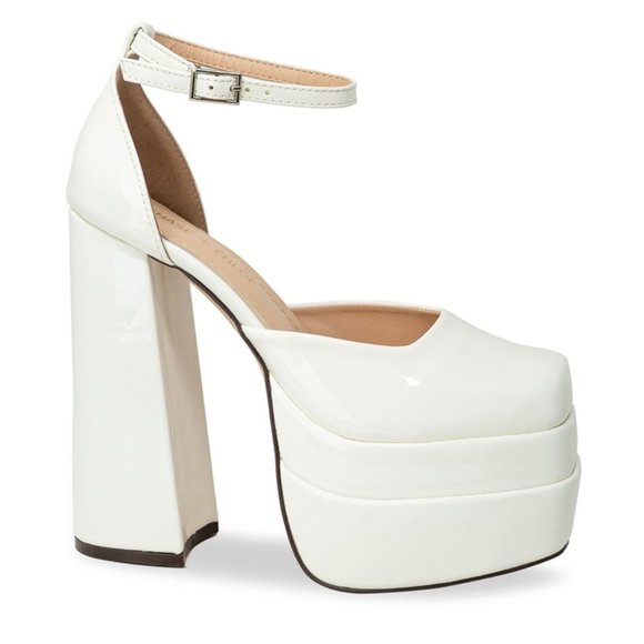 Chase + Chloe Shoes - Platform Chunky Heels for Women, with Block Heel and Ankle Strap Design